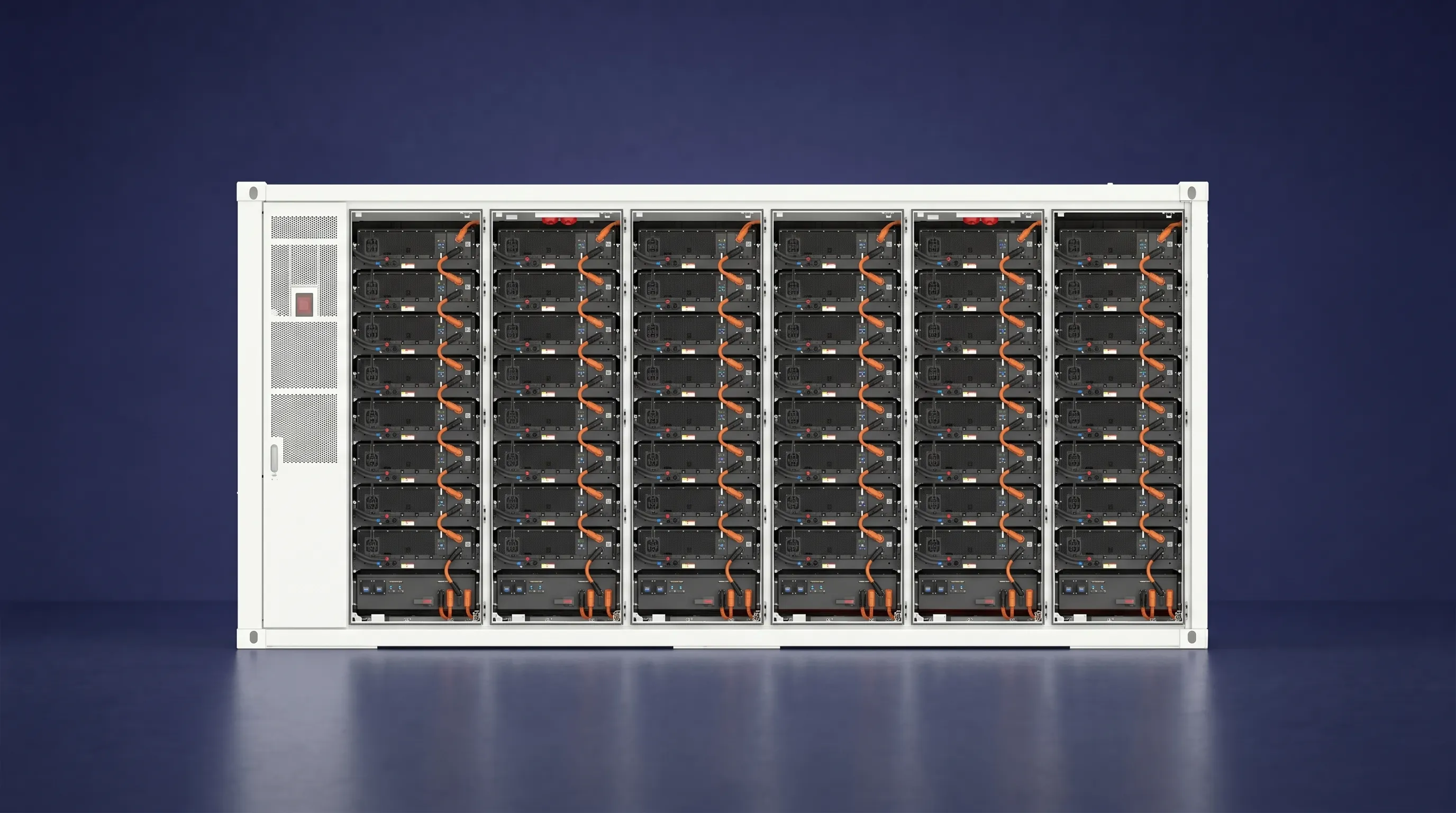 Batteriespeicher-Container: LFP-Module in standardisierten Containereinheiten